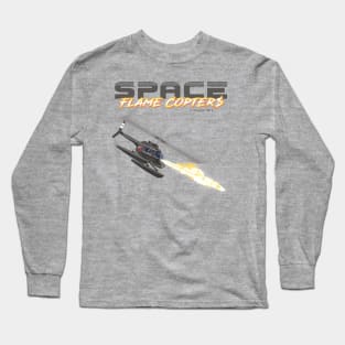 Space Flame Copter Long Sleeve T-Shirt